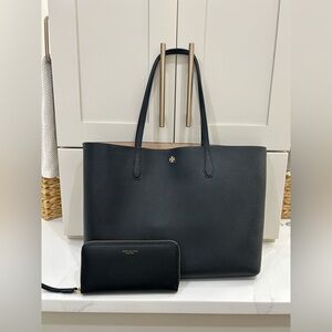 Tory Burch Blake Tote + Perry Zip Wallet